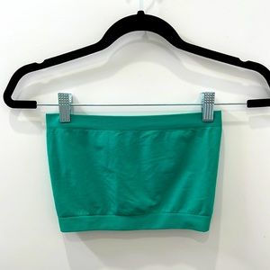 Green Bandeau Top